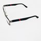 Armação de óculos de grau masculino - Rodrigo 8002 - grafite haste detalhe vermelho C1
