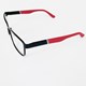 Armação de óculos de grau masculino - Rodrigo 8002 - preto haste vermelho C7