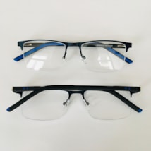 ARMAÇÃO DE ÓCULOS DE GRAU MASCULINO- THIAGO 6605 - PRETO COM DETALHE AZUL C5 ARMAÇÃO DE ÓCULOS DE GRAU MASCULINO- THIAGO 6605 - PRETO COM DETALHE AZUL C5