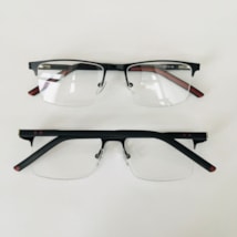 ARMAÇÃO DE ÓCULOS DE GRAU MASCULINO- THIAGO 6605 - PRETO COM DETALHE VERMELHO C2 ARMAÇÃO DE ÓCULOS DE GRAU MASCULINO- THIAGO 6605 - PRETO COM DETALHE VERMELHO C2