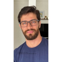 Armação de óculos de grau masculino - Thiaguinho 0270 - azul haste detalhe cinza e preto clip on azul C2