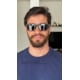 Armação de óculos de grau masculino - Thiaguinho 0270 - preto fosco haste detalhe branco e cinza clip on preto c6