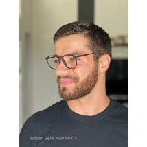 Armação de óculos de grau masculino - Wilbert 5816 - marrom C3