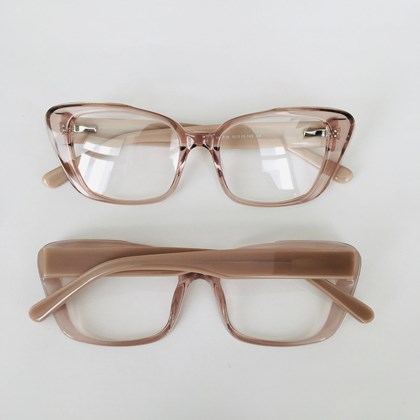 Armação de óculos de grau - Maud 3838 - rose transparência
