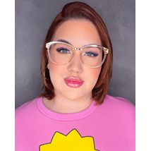 Armação de óculos de grau - Megan - Rose transparência