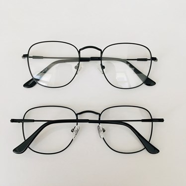 Armação de óculos de grau - Melanie hexagonal 8031 - preto C4