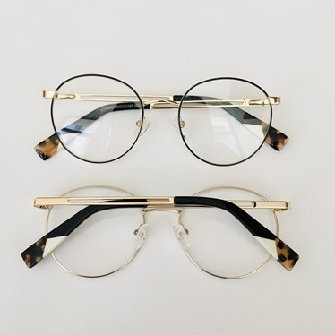 Armação de óculos de grau - Melinda 6948 - preto com dourado C1