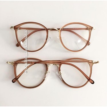 Armação de óculos de grau - Mileni - Dourado transparente