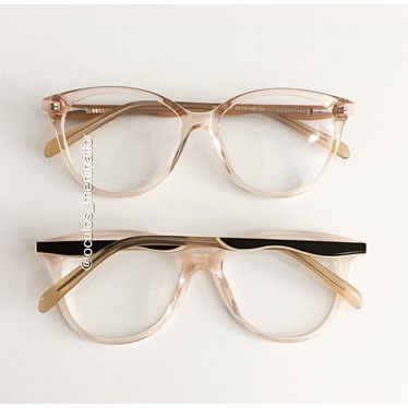 Armação de óculos de grau - Milk - Dourado transparente