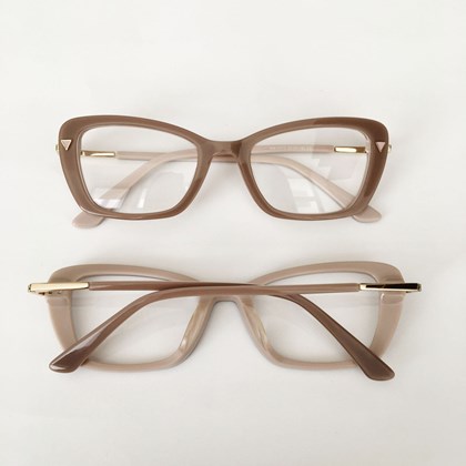 Armação de óculos de grau - Mirla 10070 - nude chocolate C3