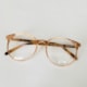Armação de óculos de grau - modelo 0158 - dourado claro transparente C7