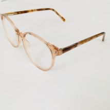 Armação de óculos de grau - modelo 0158 - dourado claro transparente C7