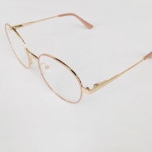Armação de óculos de grau - modelo 0173 - Rose com dourado