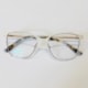 Armação de óculos de grau - modelo 0232 - branco com dourado