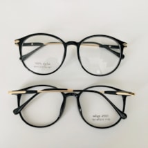Armação de óculos de grau - modelo 6511 - preto detalhes dourados
