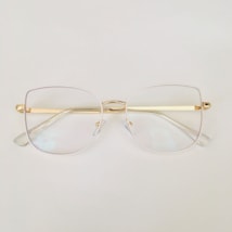 Armação de óculos de grau - Modelo 95816 - branco com dourado Armação de óculos de grau - Modelo 95816 - branco com dourado