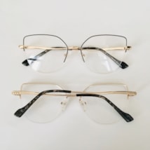 Armação de óculos de grau - Modelo C0172 - preto com dourado Armação de óculos de grau - Modelo C0172 - preto com dourado