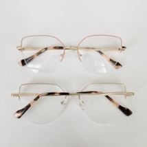 Armação de óculos de grau - modelo C0172 - Rose ponteira animal print rosado Armação de óculos de grau - modelo C0172 - Rose ponteira animal print rosado