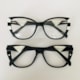 Armação de óculos de grau - modelo C0230 - preto detalhes brancos
