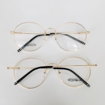 Armação de óculos de grau - modelo titanium redondo 6652 - dourado Armação de óculos de grau - modelo titanium redondo 6652 - dourado