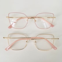Armação de óculos de grau - Ohara flexível 50040/ 33002 - Rose com dourado Armação de óculos de grau - Ohara flexível 50040/ 33002 - Rose com dourado