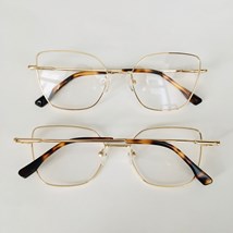 Armação de óculos de grau - Ohara flexível 50040 - dourado ponteira animal print