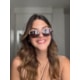 Armação de óculos de grau - Olívia 3 pontos cod 0195 - dourado haste rose clip on rose C8