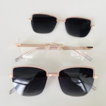 Armação de óculos de grau - Olívia 3 pontos cod 0195 - Rose gold detalhe nude com transparente clip on nude C7 Armação de óculos de grau - Olívia 3 pontos cod 0195 - Rose gold detalhe nude com transparente clip on nude C7