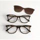 Armação de óculos de grau - Protagonista 25017 - Animal print lente marrom degradê