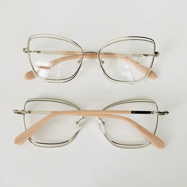 Armação de óculos de grau - Rebeca 6955 - Prata C5