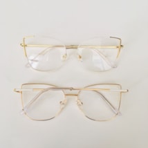 Armação de óculos de grau - Regina 5047 - branco com dourado C6 Armação de óculos de grau - Regina 5047 - branco com dourado C6
