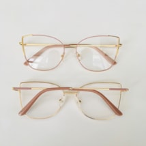Armação de óculos de grau - Regina 5047 - rose com dourado C8 Armação de óculos de grau - Regina 5047 - rose com dourado C8
