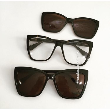 Armação de óculos de grau - Regina 8021 - Animal print lente marrom C2