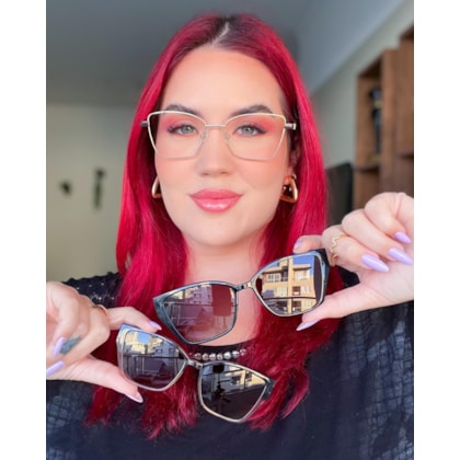 Armação de óculos de grau - Roberta 3 em 1 cod 0227 - dourado ponteira animal print C3 clip on preto e clip on animal print degrade Armação de óculos de grau - Roberta 3 em 1 cod 0227 - dourado ponteira animal print C3 clip on preto e clip on animal print degrade