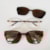 marrom com dourado C7 clip on marrom fosco e clip on animal print