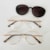 dourado ponteira animal print clip on marrom