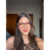 Armação de óculos de grau - Sam 10150 - animal print detalhe preto haste preta C2