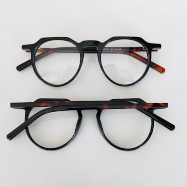 Armação de óculos de grau - Sam 10150 - preto haste animal print C1