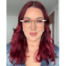 Armação de óculos de grau - Sam 10150 - Rose transparência haste animal print rosado C3