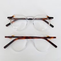 Armação de óculos de grau - Sam 10150 - transparente haste animal print C5