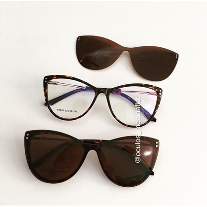 Armação de óculos de grau - Sarah 995 - Animal print lente marrom Armação de óculos de grau - Sarah 995 - Animal print lente marrom