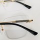 Armação de óculos de grau - Siena 3 pontos cod 91340 - dourado brilho prata ponteira preta c2