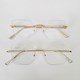 Armação de óculos de grau - Siena 3 pontos cod 91340 - dourado brilho prata ponteira transparente C1