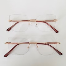 Armação de óculos de grau - Siena 3 pontos cod 91340 - Rose gold ponteira marrom C5 Armação de óculos de grau - Siena 3 pontos cod 91340 - Rose gold ponteira marrom C5