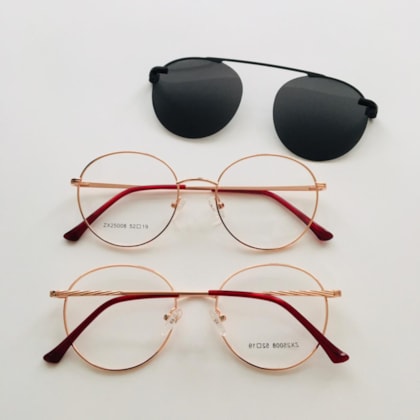 ARMAÇÃO DE ÓCULOS DE GRAU - SIRENA 25008 - ROSE GOLD LENTE PRETA ARMAÇÃO DE ÓCULOS DE GRAU - SIRENA 25008 - ROSE GOLD LENTE PRETA