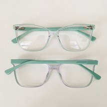 Armação de óculos de grau - Tamires 3872 - transparente com verde água C4