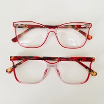 Armação de óculos de grau - Tamires 3872 - transparente com vermelho C6