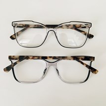 Armação de óculos de grau - Tamires 3872 - transparente detalhe preto haste animal print C1