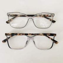Armação de óculos de grau - Tamires 3872 - transparente detalhe preto haste animal print C1 Armação de óculos de grau - Tamires 3872 - transparente detalhe preto haste animal print C1