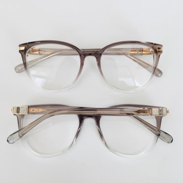 Armação de óculos de grau - Taylor Glow 82162 - cinza com transparência C5